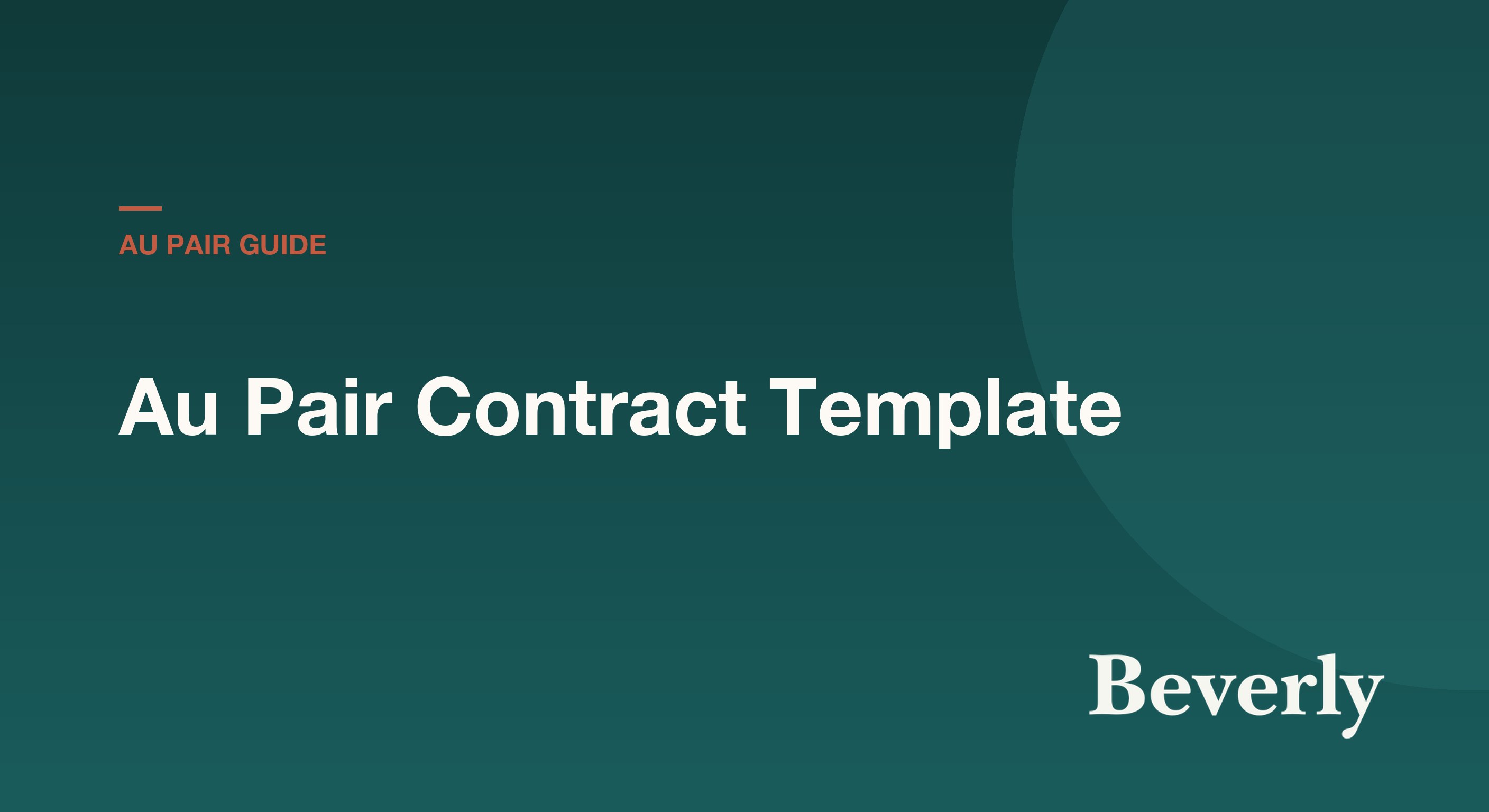 Au pair contract template for host families — match agreement with schedule, stipend, education allowance, and house rules