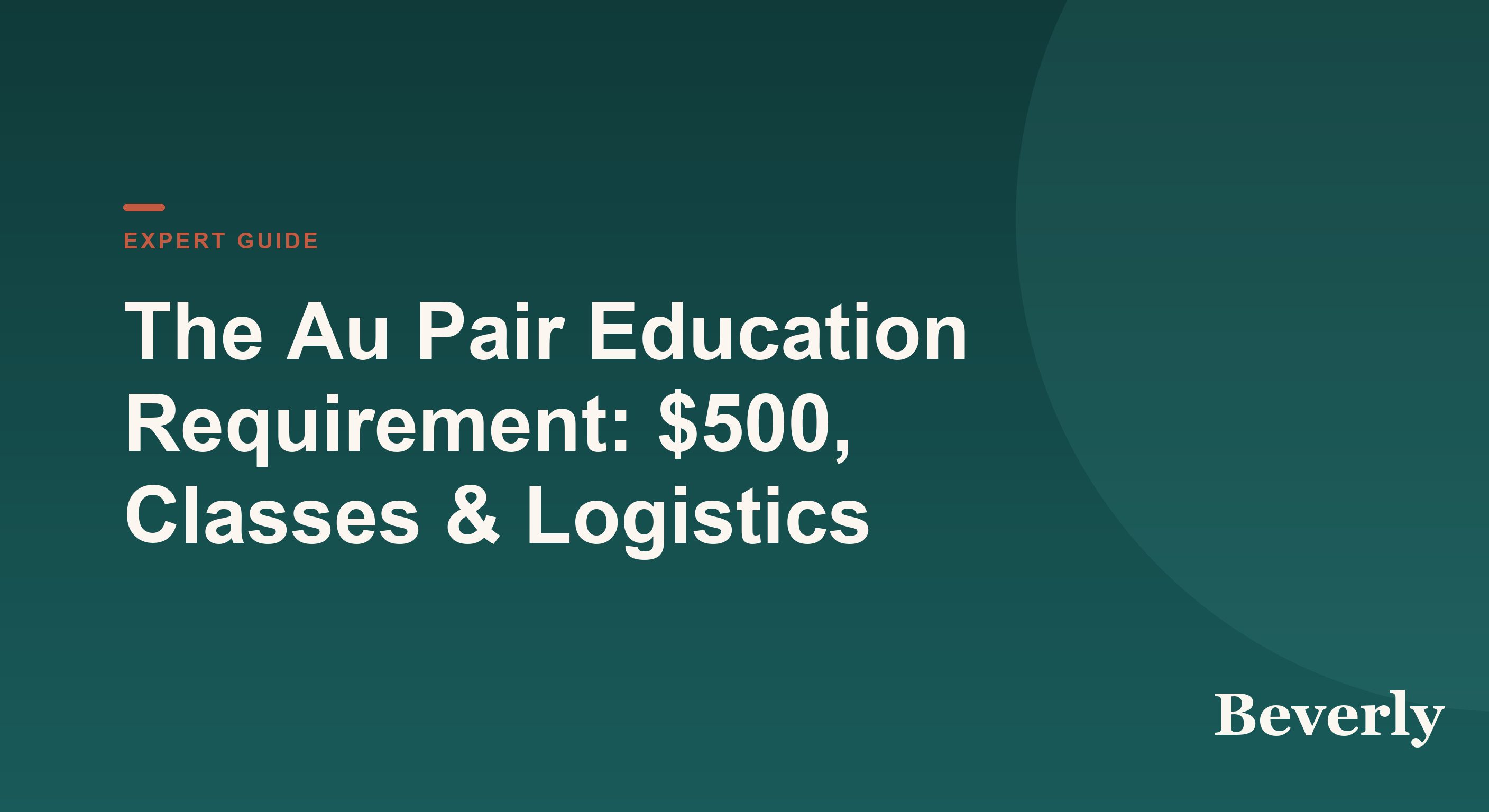 Au pair education requirement — themed illustration of an au pair with textbooks and a tuition receipt outside a community college building