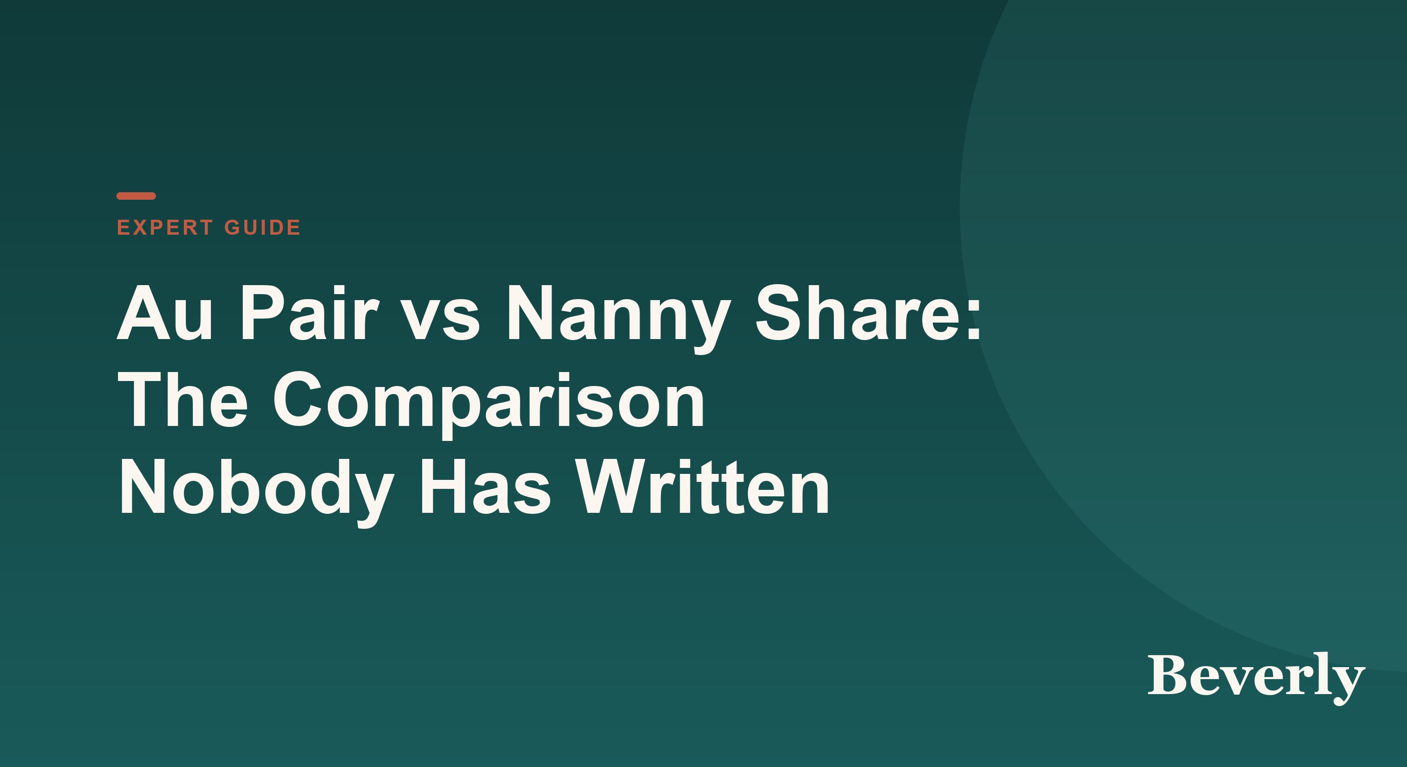 Au pair vs nanny share &mdash; a split illustration of an au pair with a host family and a shared nanny with two families’ children