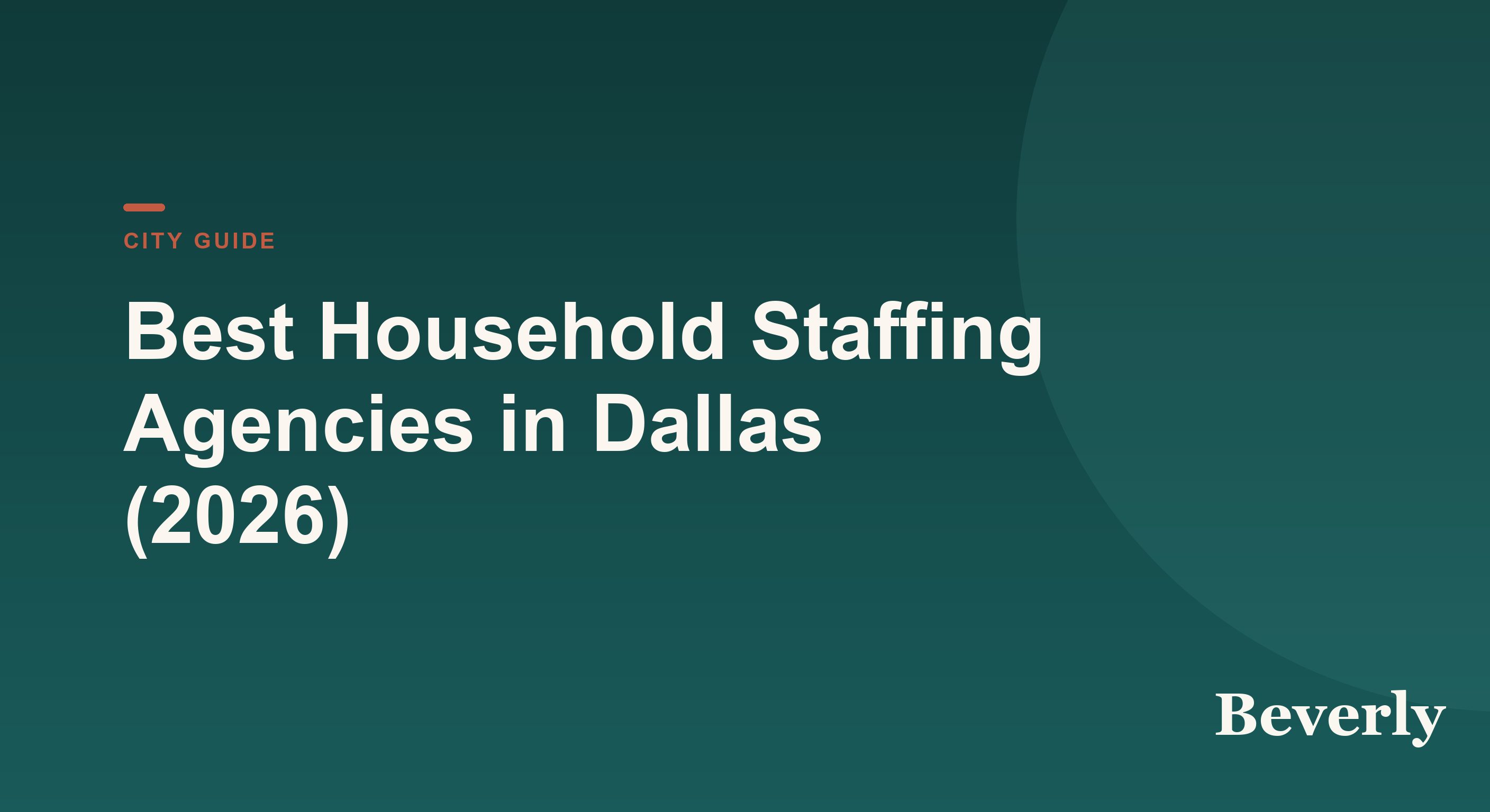 Best household staffing agencies in Dallas &mdash; a Highland Park estate with household staff and a family reviewing an agency shortlist