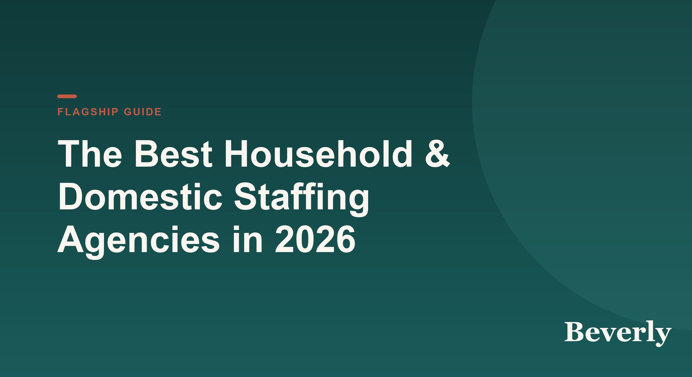 Best Household & Domestic Staffing Agencies — illustration of a row of elegant townhouse doors beside a checklist comparing agency fee schedules