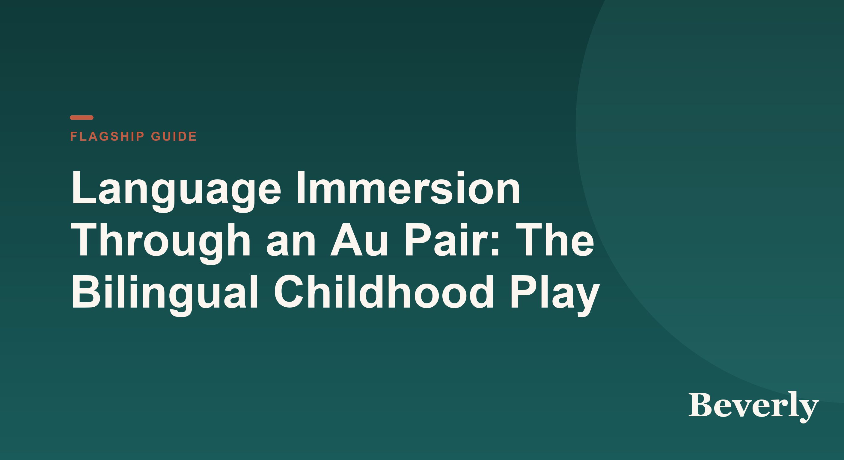 Language immersion through an au pair — illustration of an au pair reading a picture book to two children beneath a globe and speech bubbles in two languages