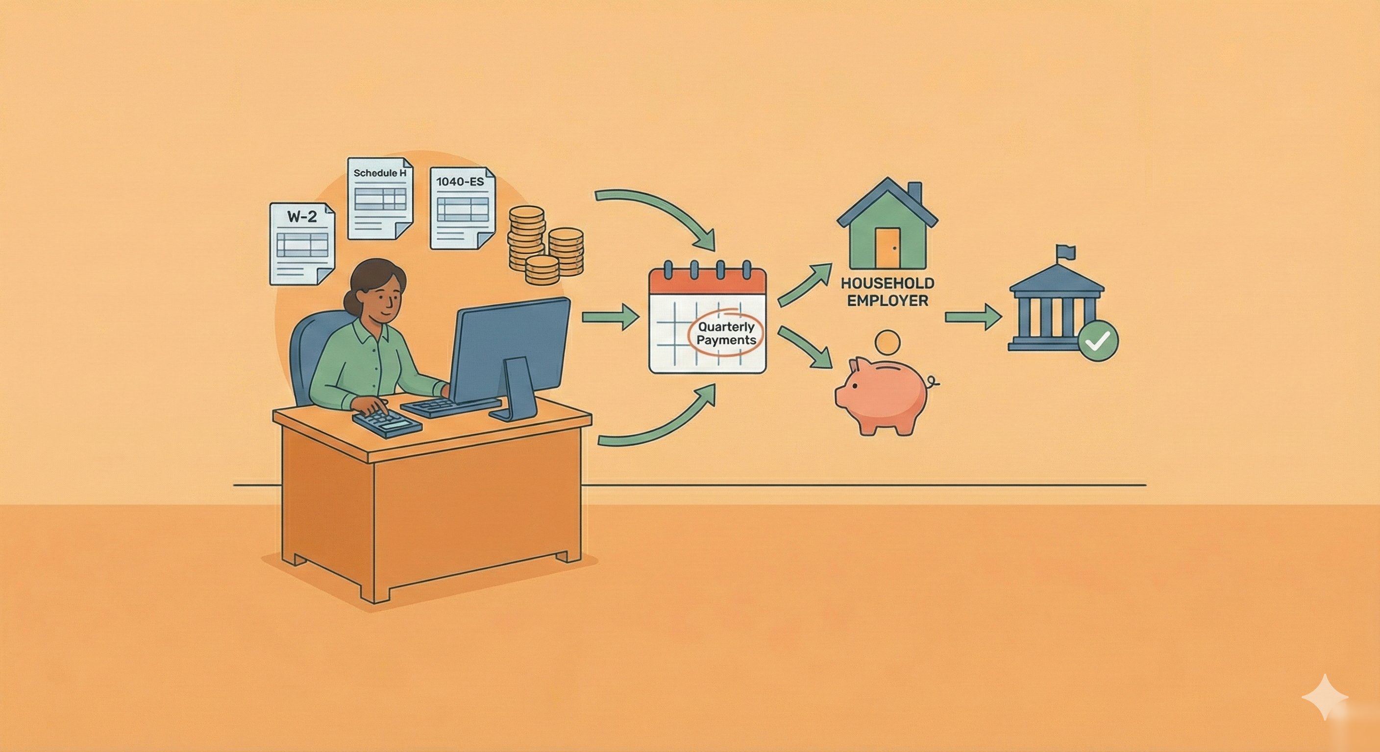 Nanny Tax Guide — W-2, Schedule H, 1040-ES and household employer compliance