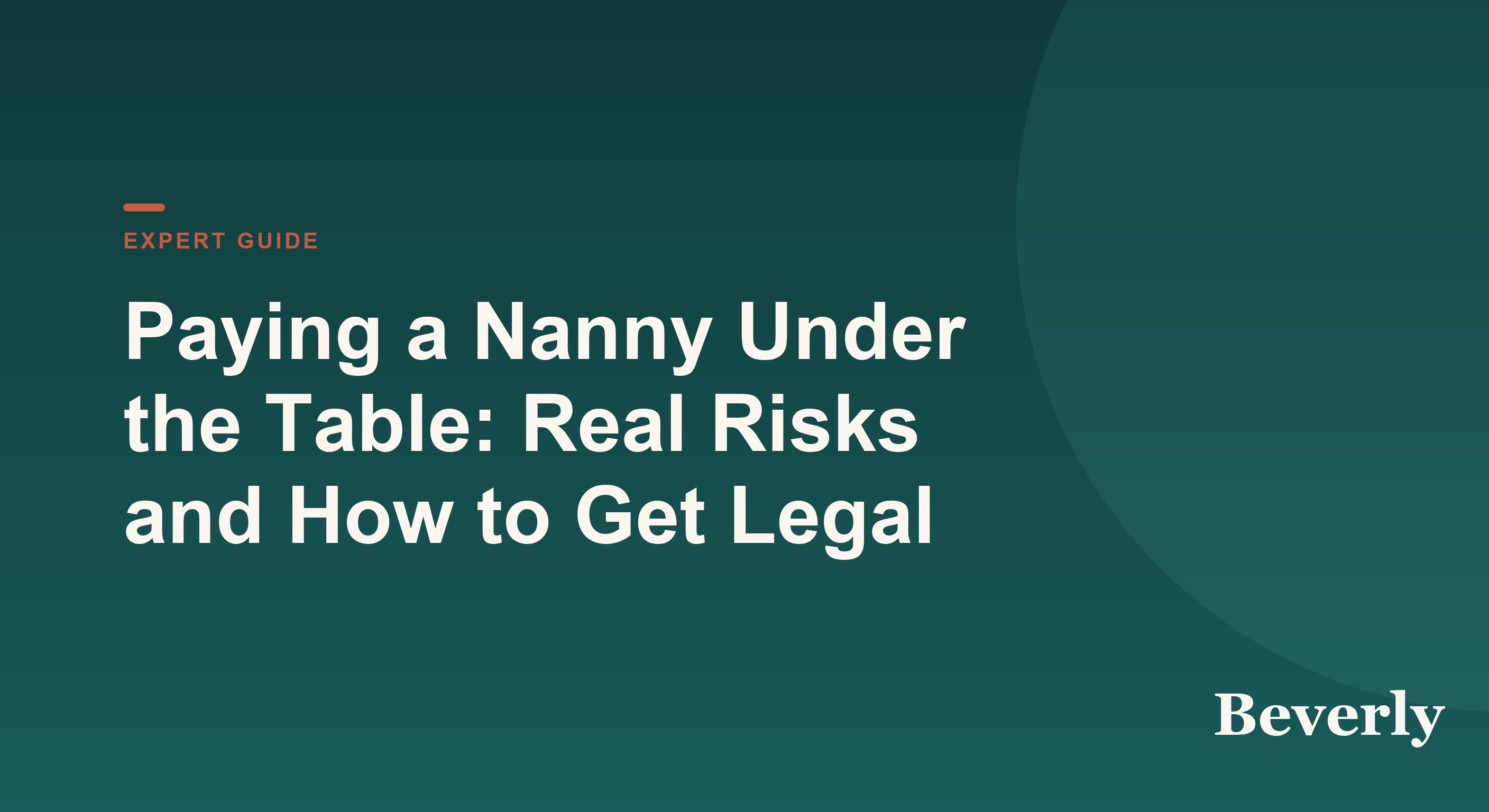 Paying a nanny under the table — illustration of a cash envelope beside a blank W-2 form and calculator on a kitchen table
