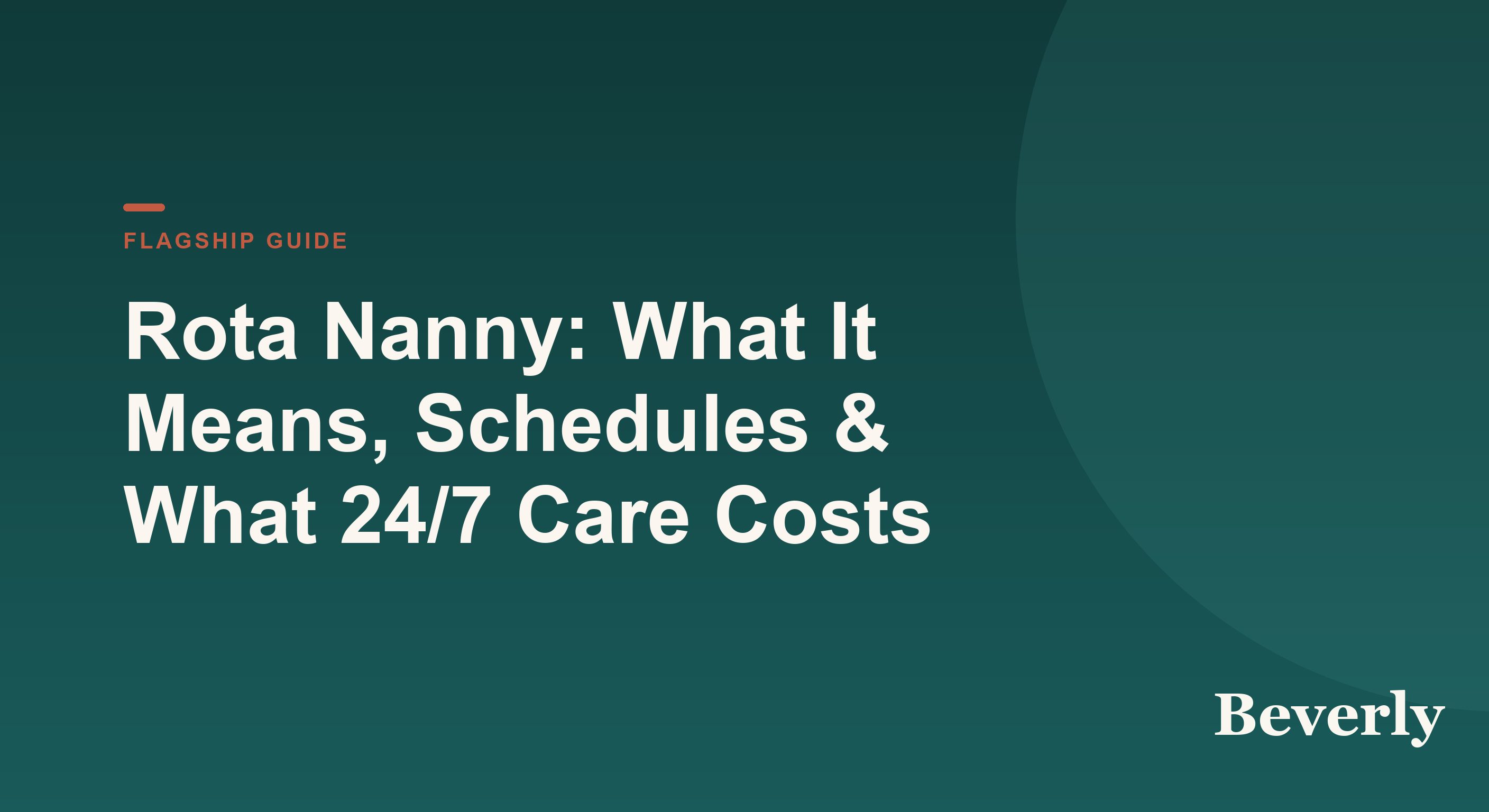 Rota Nanny: What It Means, Schedules & What 24/7 Care Costs — illustration of two nannies handing off a weekly rotation schedule beside a family calendar